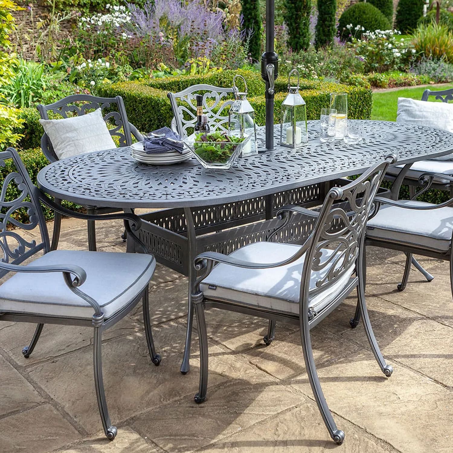 Garten Lounge hochwertige gartenmöbel Sonnenschutz – Perfekt für heiße Sommertage
