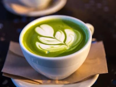 Matcha Grünteepulver die neue gesunde Kaffeealternative