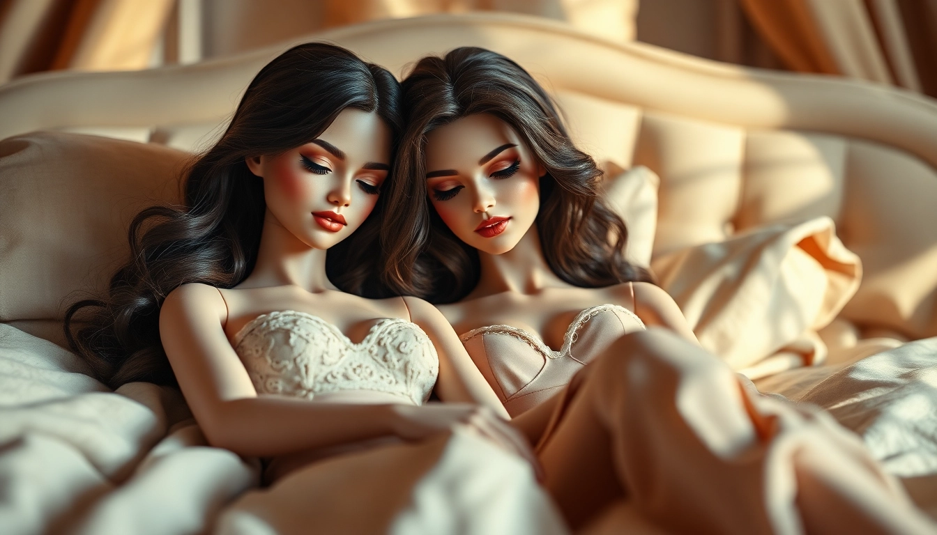 Die Liebe Dolls in einem eleganten Schlafzimmer setzen Akzente mit realistischen Details und entspannender Atmosphäre.