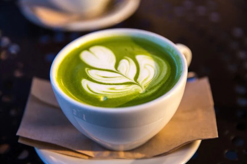 Matcha Grünteepulver die neue gesunde Kaffeealternative