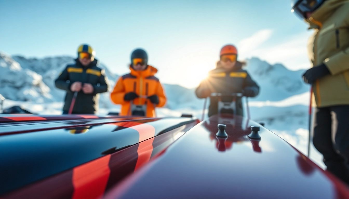Entdecken Sie Auto Kufen mit herausragendem Design in einer winterlichen Umgebung.