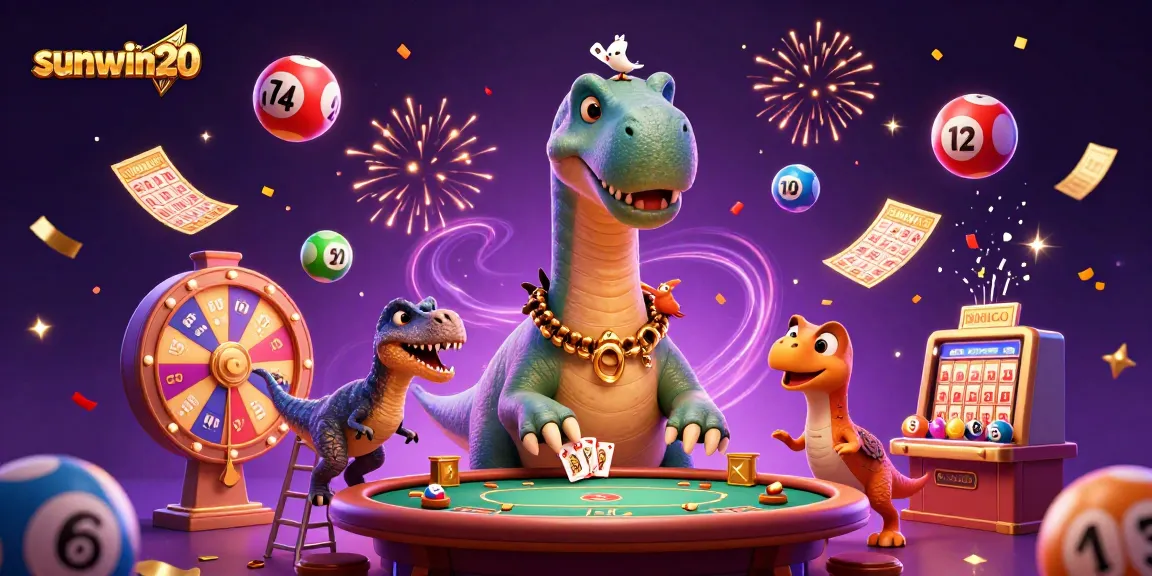 Experience thrilling gameplay at sunwin20 with a colorful, interactive casino scene.