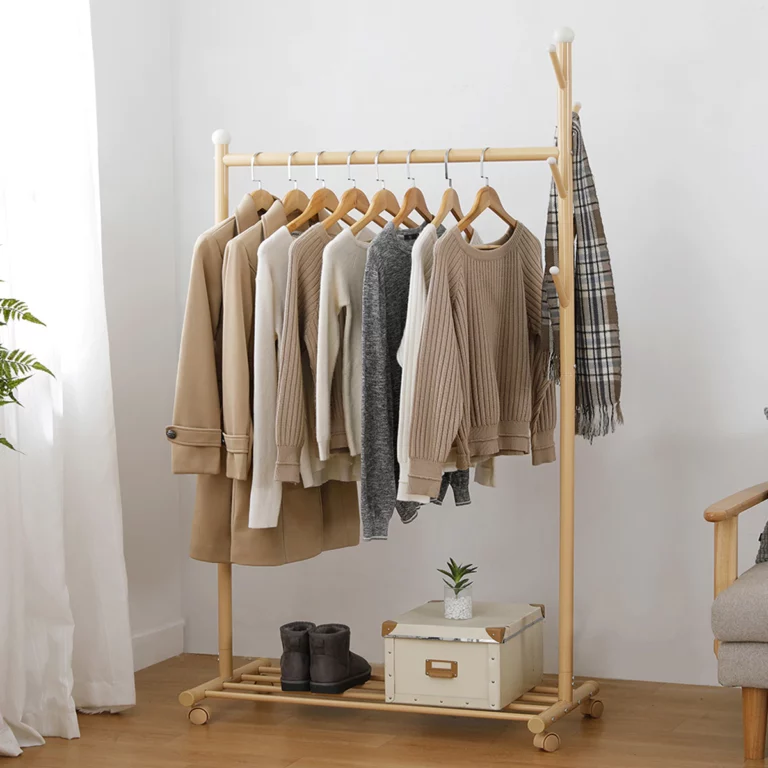 Clothing-Rack-Steel-Rod-Hanging-Clothes-Rolling-Garment-Rack-Organizer-Clothes-Hanger-Shelves-Integrated-Coat-Stand