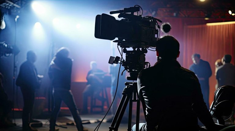 experienced-cameraman-recording-live-event-news-studio-with-selective-focus-free-photo