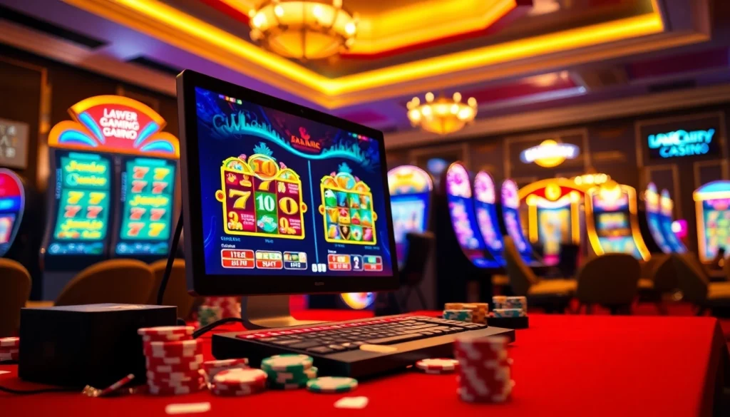 A legjobb online kaszinó izgalmas élményt kínál a játékosok számára, díszes háttérrel.